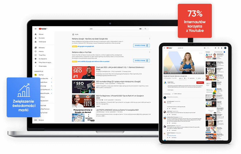 Reklama Google Ads: Video w YouTube Reklama video w YouTube
